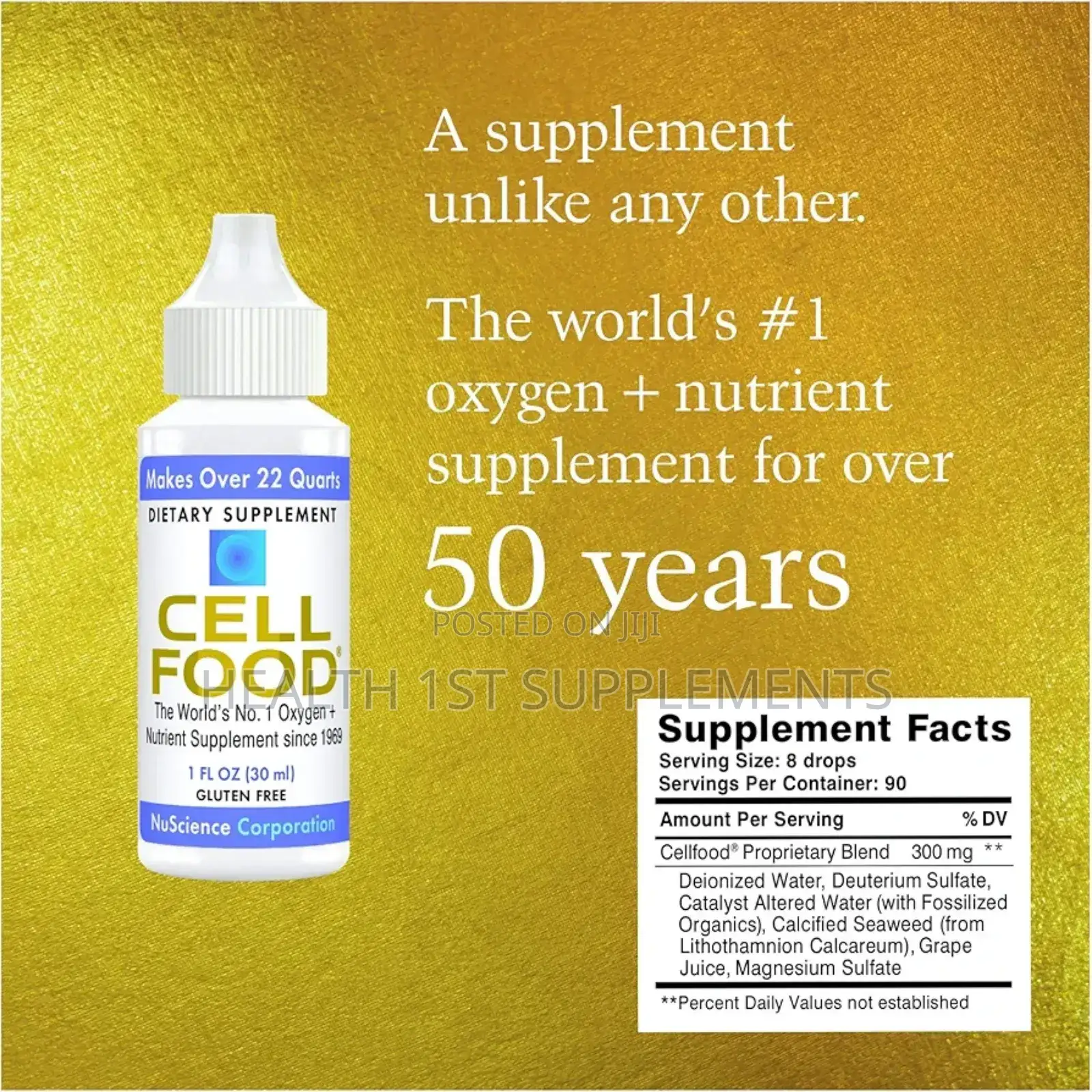 Enjoy Health Again, Disease Away, Cell Food Oxygen + Nutrient Sup 30ml