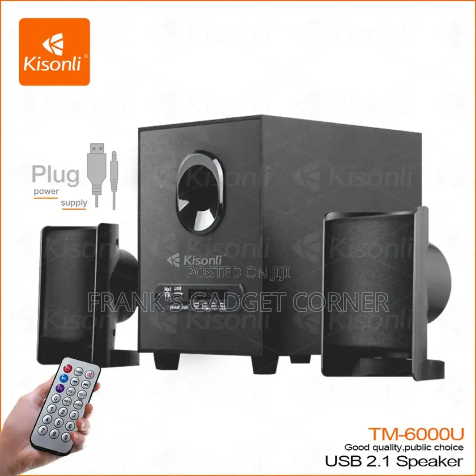Kisonli Multimedia Bluetooth Subwoofer With Bass Remote