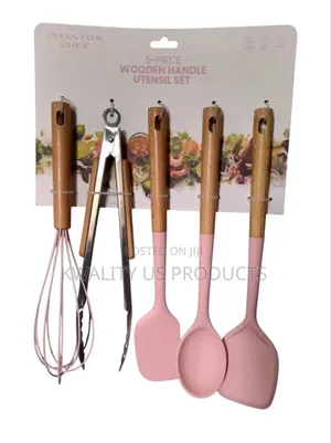 Phantom Chef Wooden Handle Utensil Set - 5 Piece