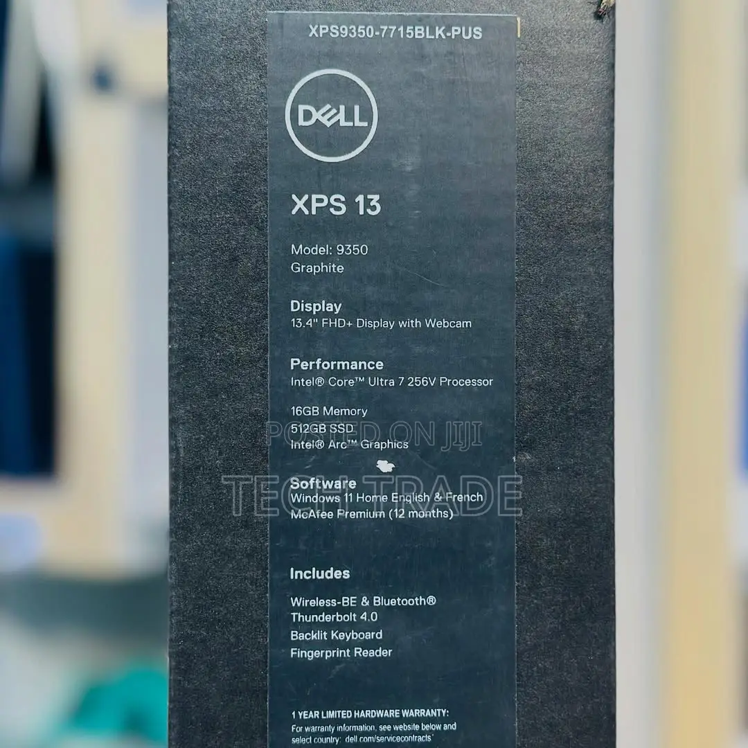 New Laptop Dell XPS 13 (9350) 16GB Intel Core Ultra 7 SSD 512GB