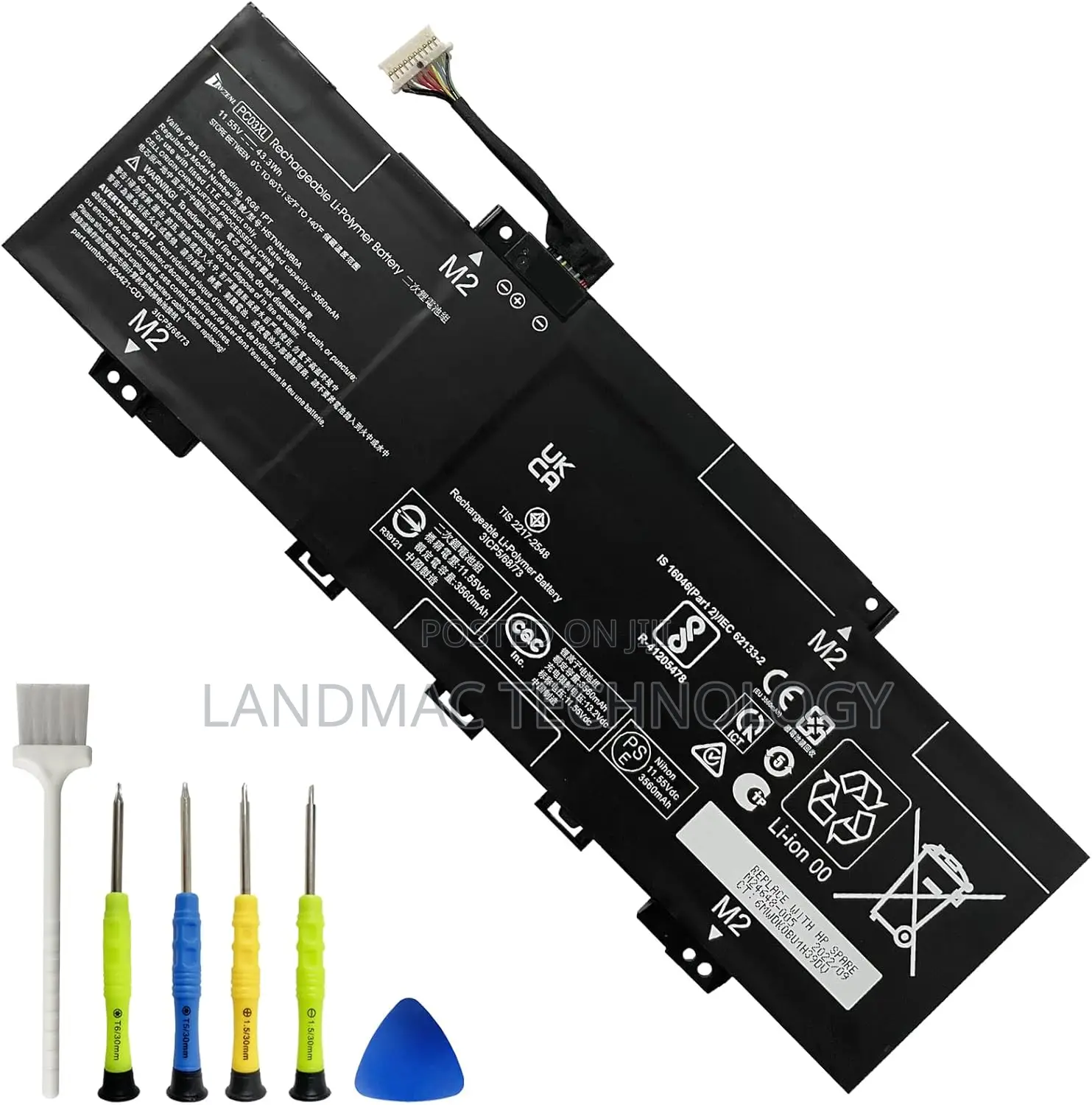 Pc03xl Battery 43.3wh Compatible With Hp Pavilion X36
