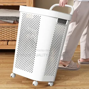 Large Capacity Clothing Storage Laundry Basket, White