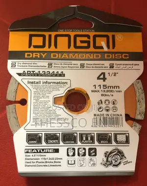 Dry Diamond Disc 4.5inchs