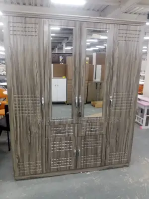Skin Gray 4doors Wooden Wardrobe
