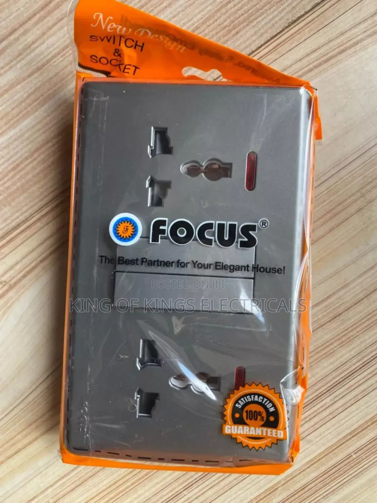 Focus 2-Gang Universal Socket With Switch – Elegant Wall Socket