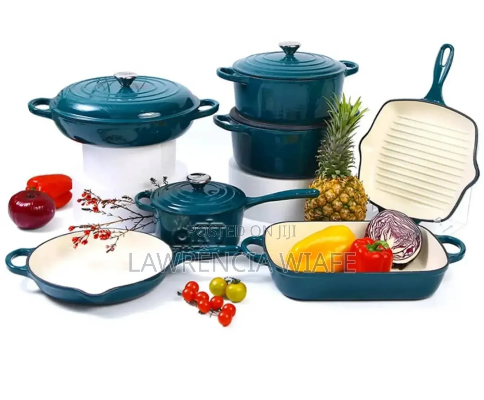 7pcs Caste Iron Cookware Set