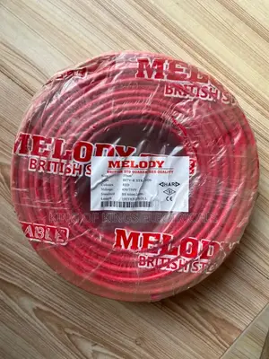 British Melody 10mm Single Core Electrical Cable – 100 Yards (Red)