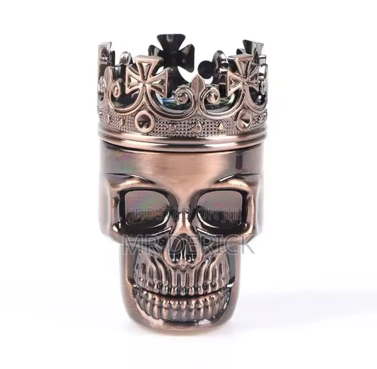 Plastic 3 Layers Classic King Skull Dry Herb Grinder or Crusher