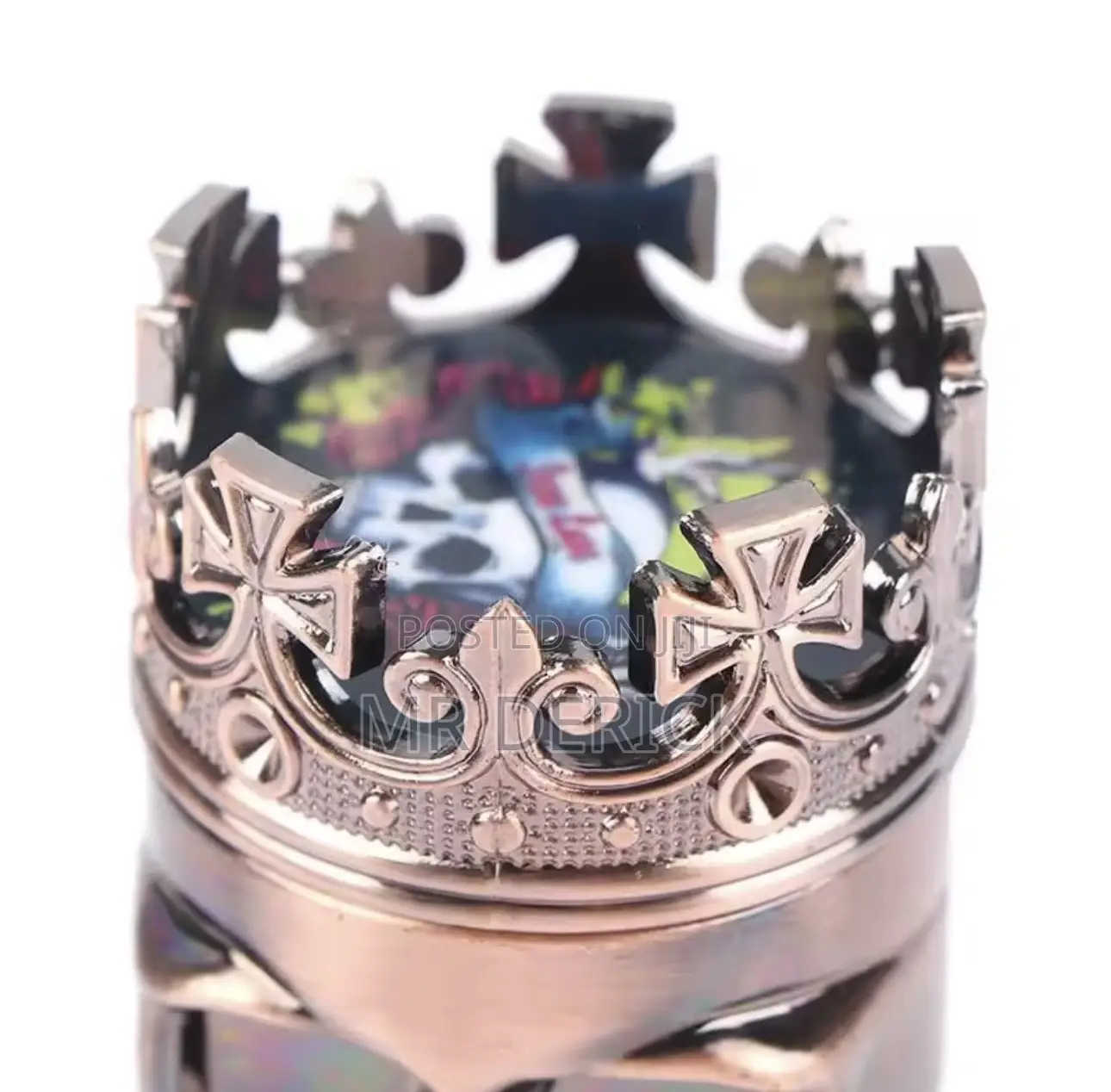 Plastic 3 Layers Classic King Skull Dry Herb Grinder or Crusher