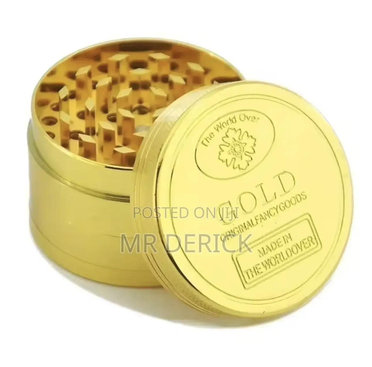 Golden Herbs Grinder 4 Parts Zinc Alloy 40mm Tobacco Crusher 1.57 Inch