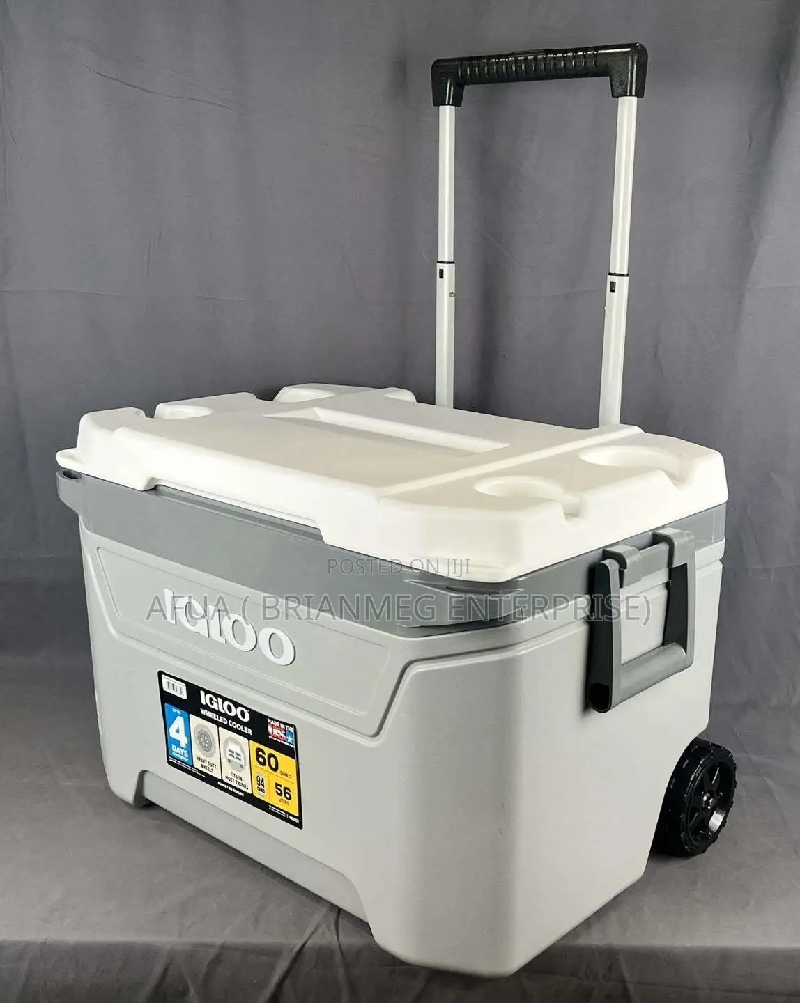 New Look Igloo 60qt Sunset Cooler Icechest Roller