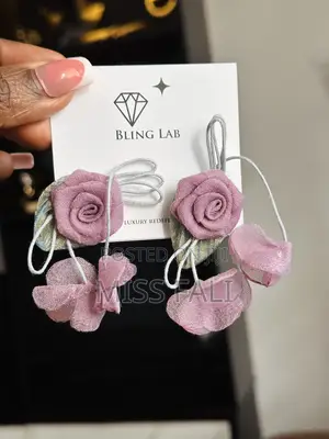 Cloth Petal Statement Earring