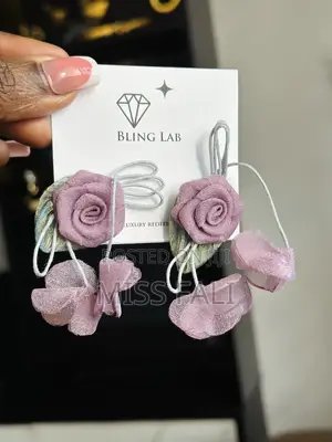 Cloth Petal Statement Earring
