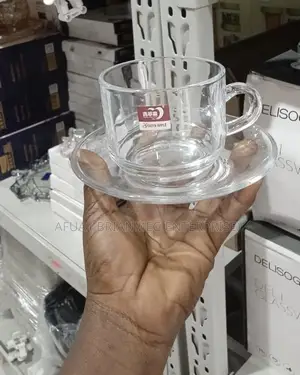 Glass Teacup and Saucer Set 6in1