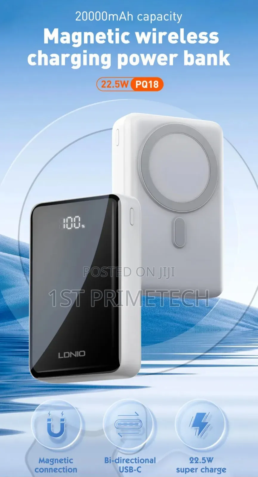 Ldnio 20,000 Mah Magnetic Wireless Power Bank