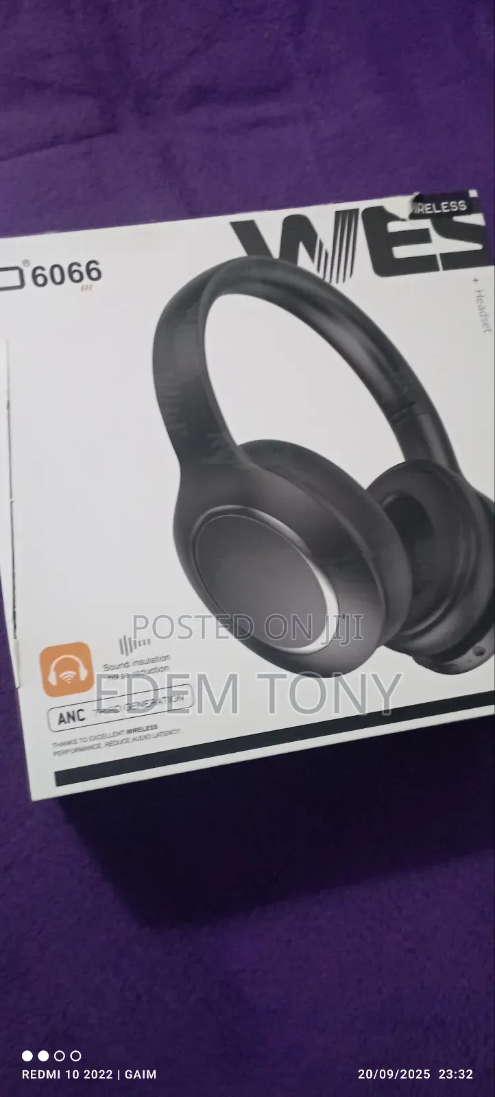 Wes P6066 Anc Headphones