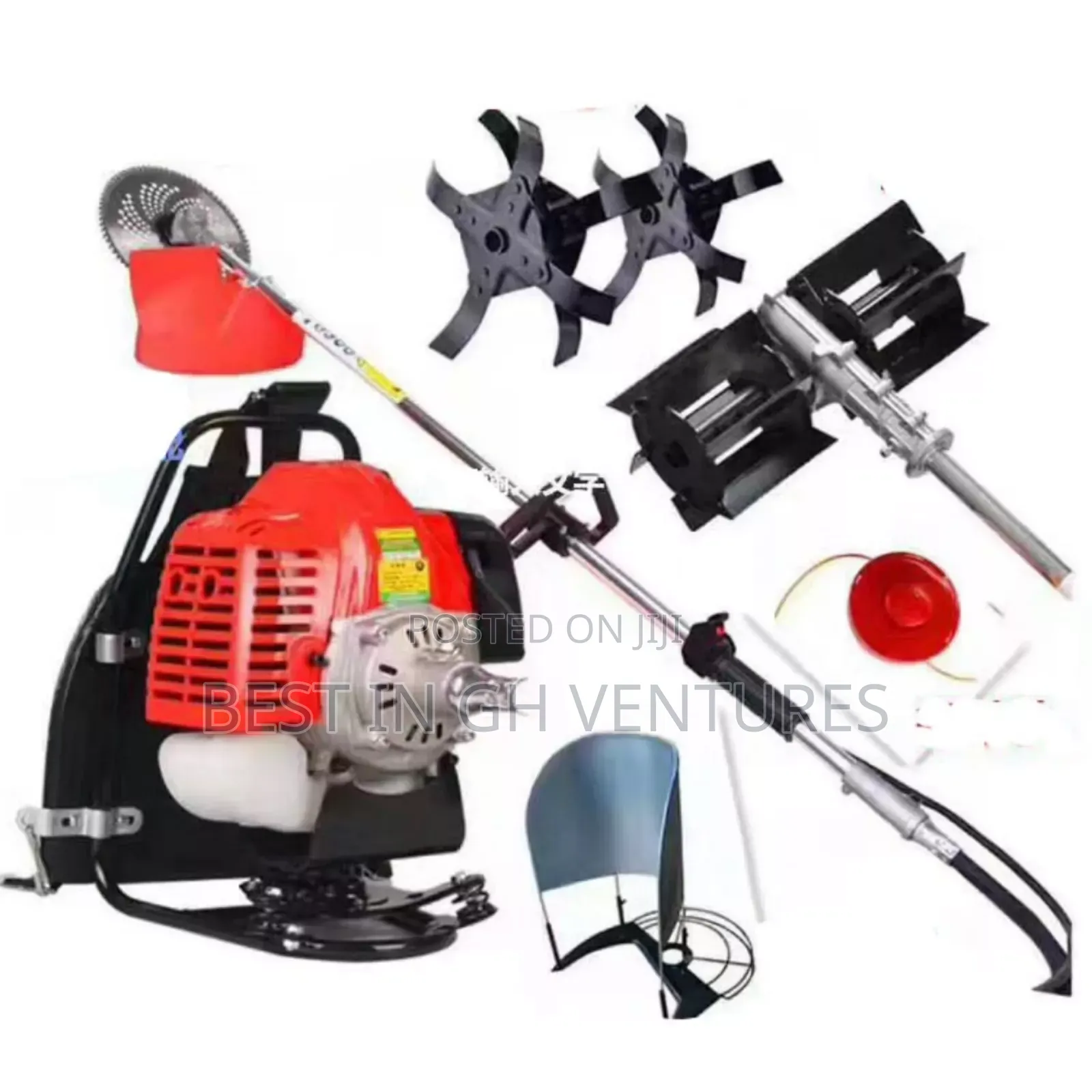 Backpack Weeding Machine With Tillers and Grass Catcher