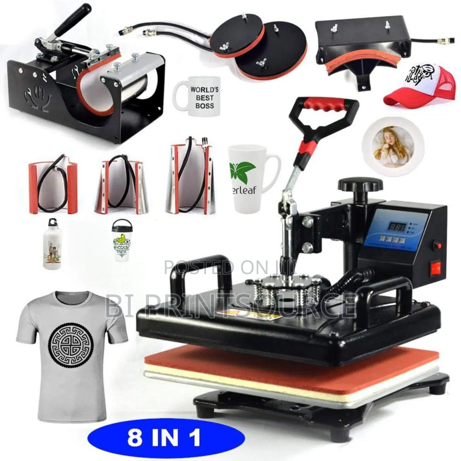 Multifunctional 8 in 1 Combo Heat Press Machine - Yinghe Brand