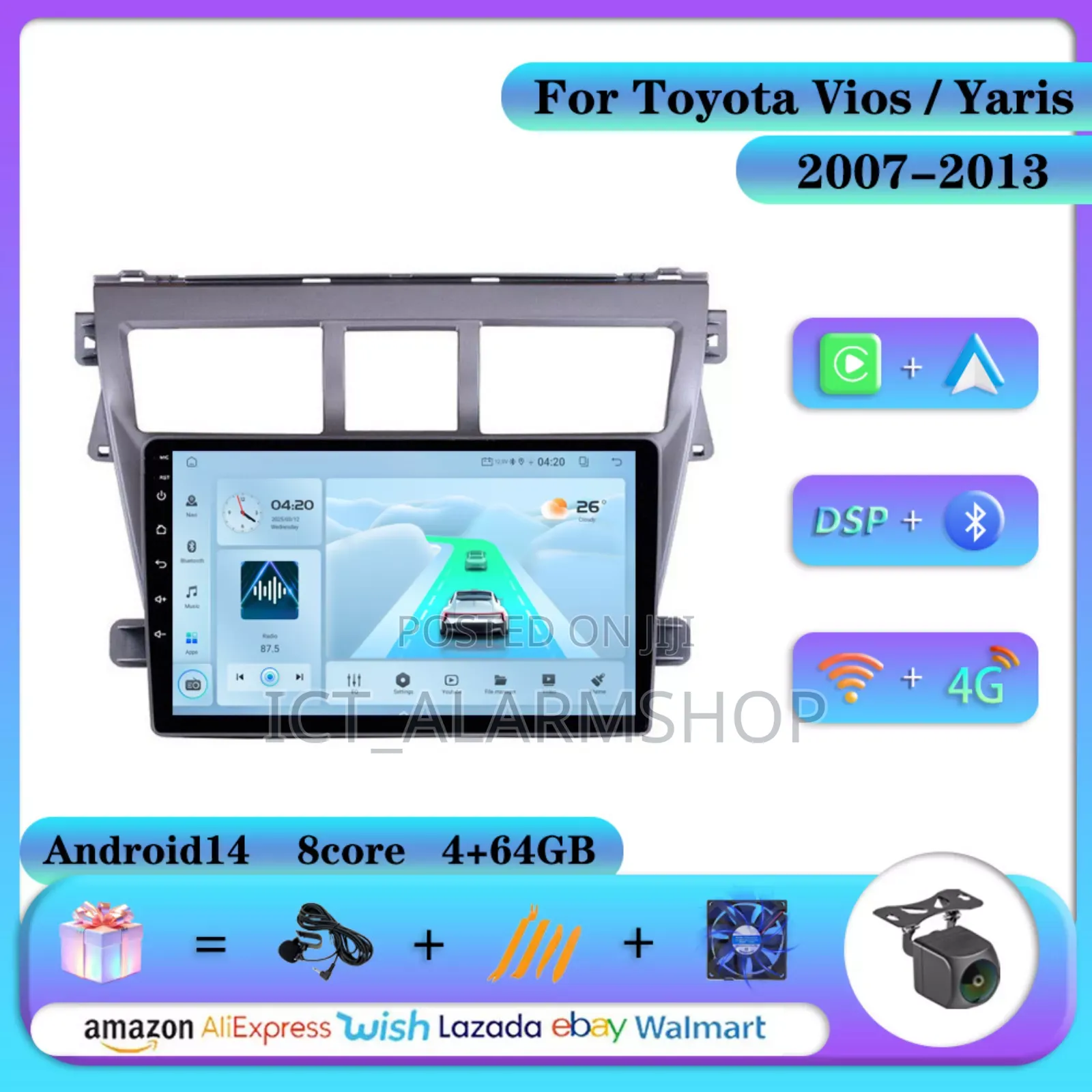 Car Android Radio Toyota Vitz Yaris Player