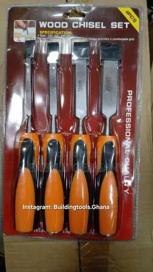 4 Piece Professional Wood Chisel Set -6mm, 12mm , 18mm, 24mm