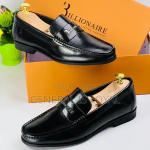Billionaire Black Men Leather Loafers Shoe