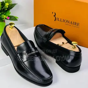 Billionaire Black Men Leather Loafers Shoe
