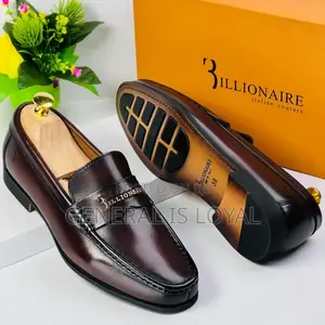 Billionaire Coffee Men Leather Loafers Shoe