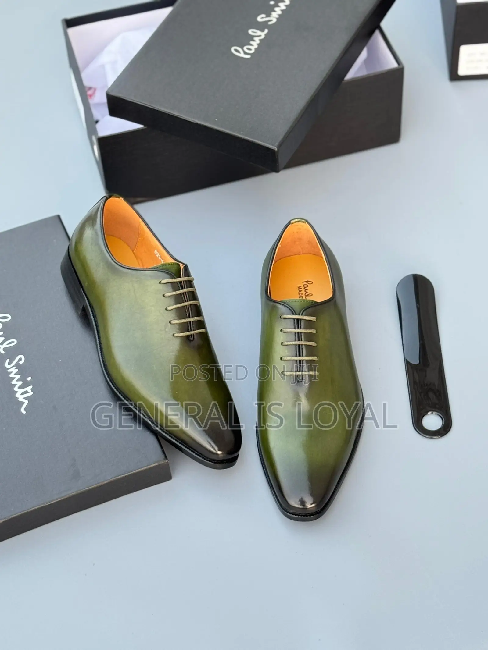 Paul Smith Dark Green Men Leather Shoe