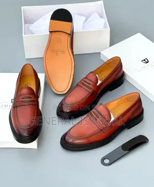 J.M Weston Wine Men Leather Shoe