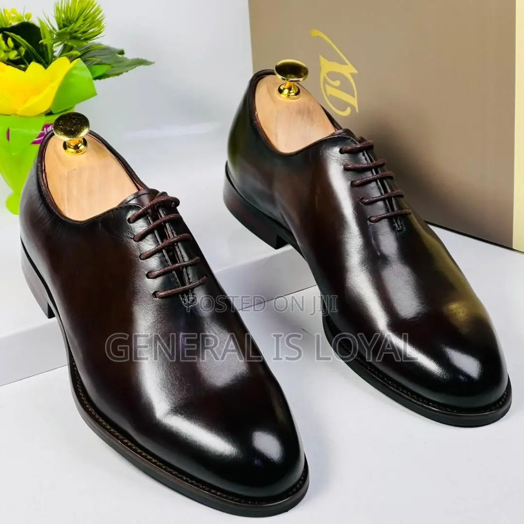 Dino Verratti Dark Coffee Lace Men Leather Shoes