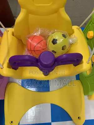 Slide for Playground + Swing Chair + Basketball Hoops and Balls