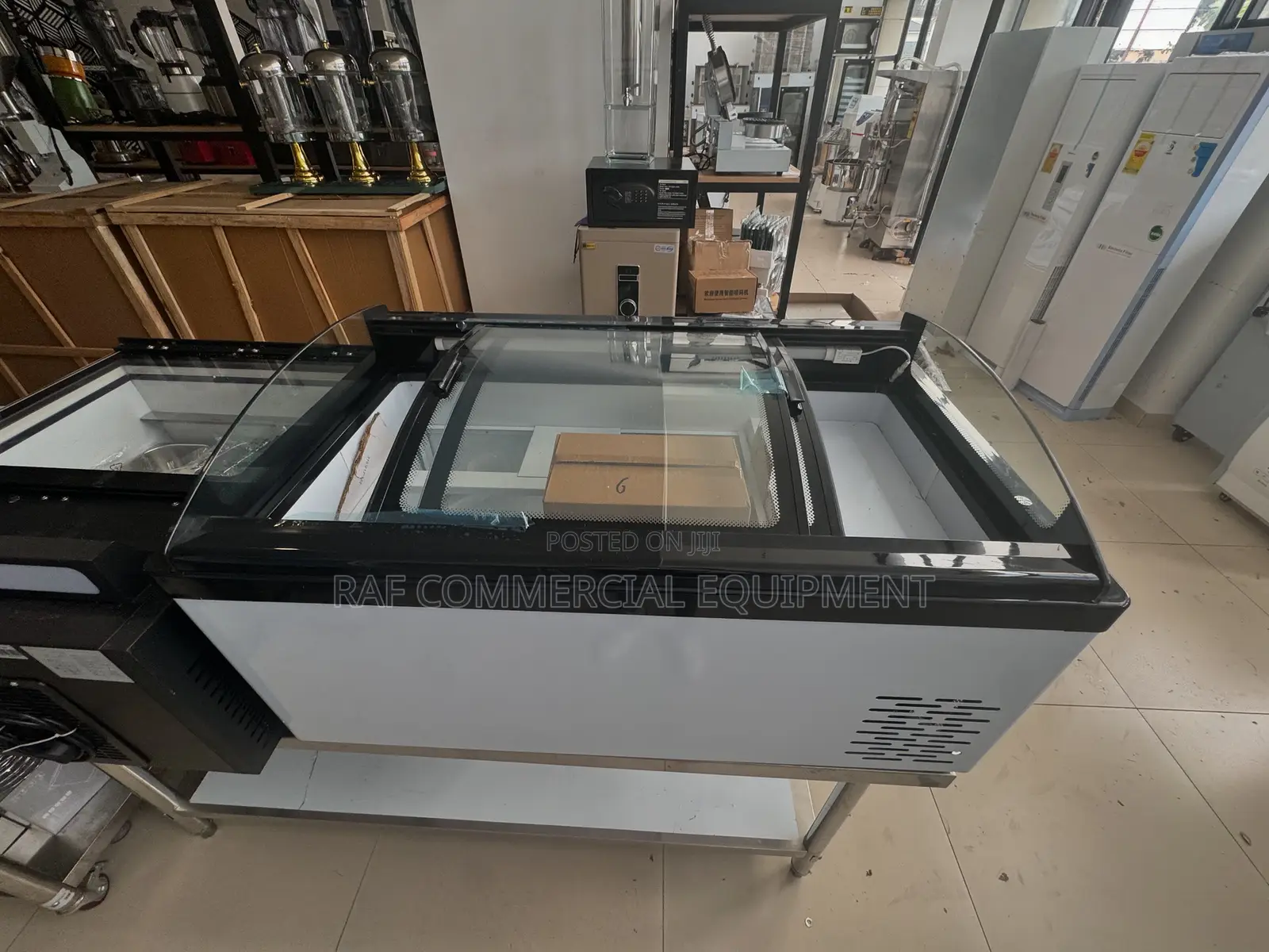 Commercial 6 Pot Ice Cream Display Freezer