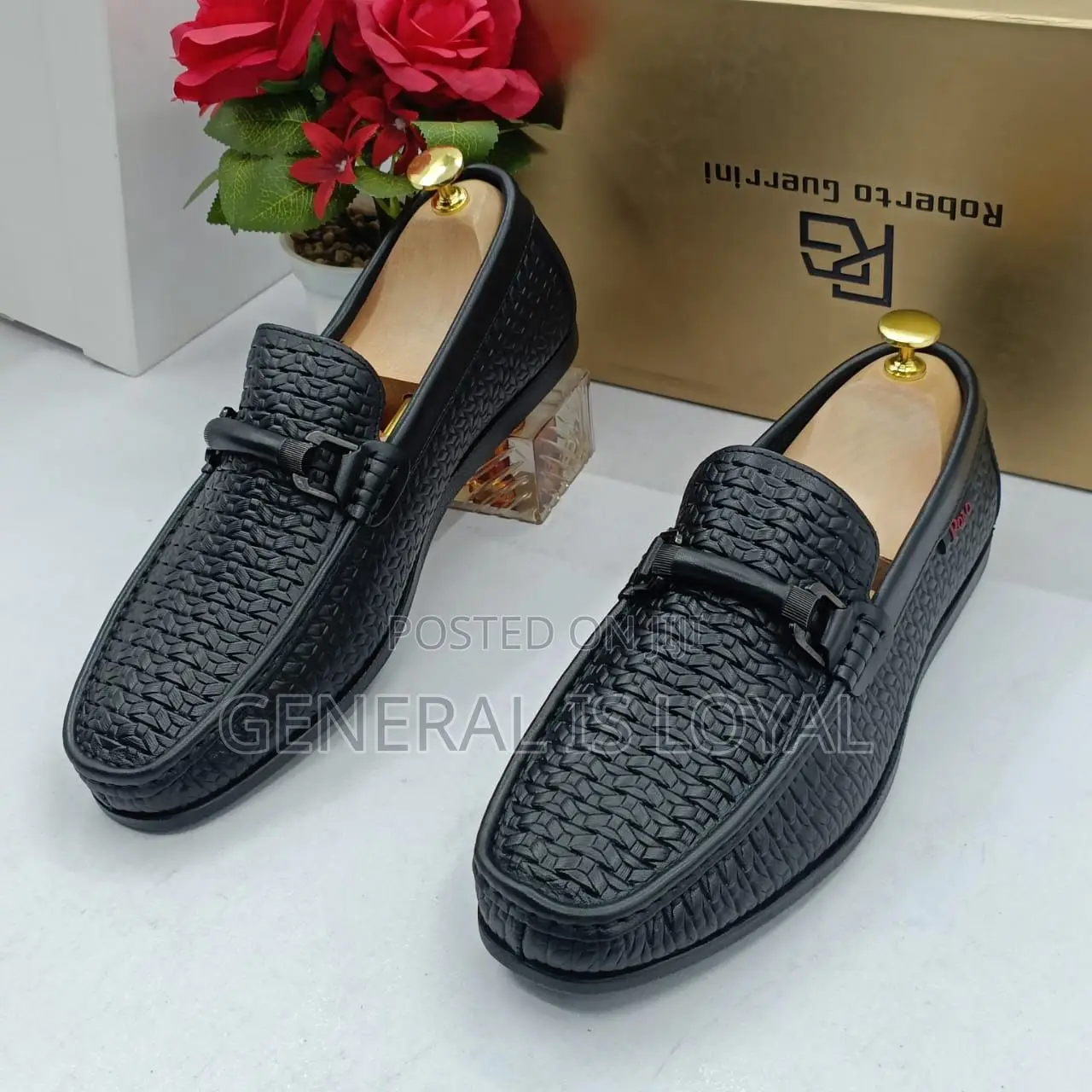 Polo Black Men Leather Loafers