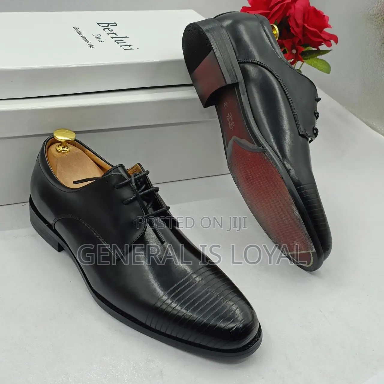 Authentic Men Leather Lace Black Shoe