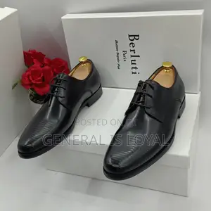 Authentic Men Leather Lace Black Shoe