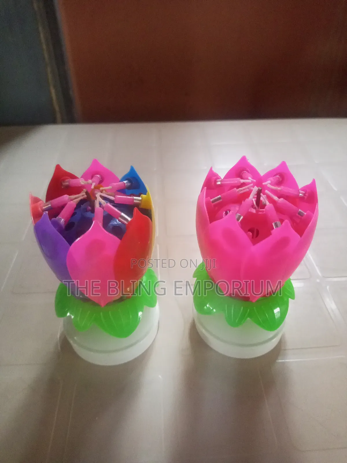 Birthday Blossom Rotating Music Flower Candle
