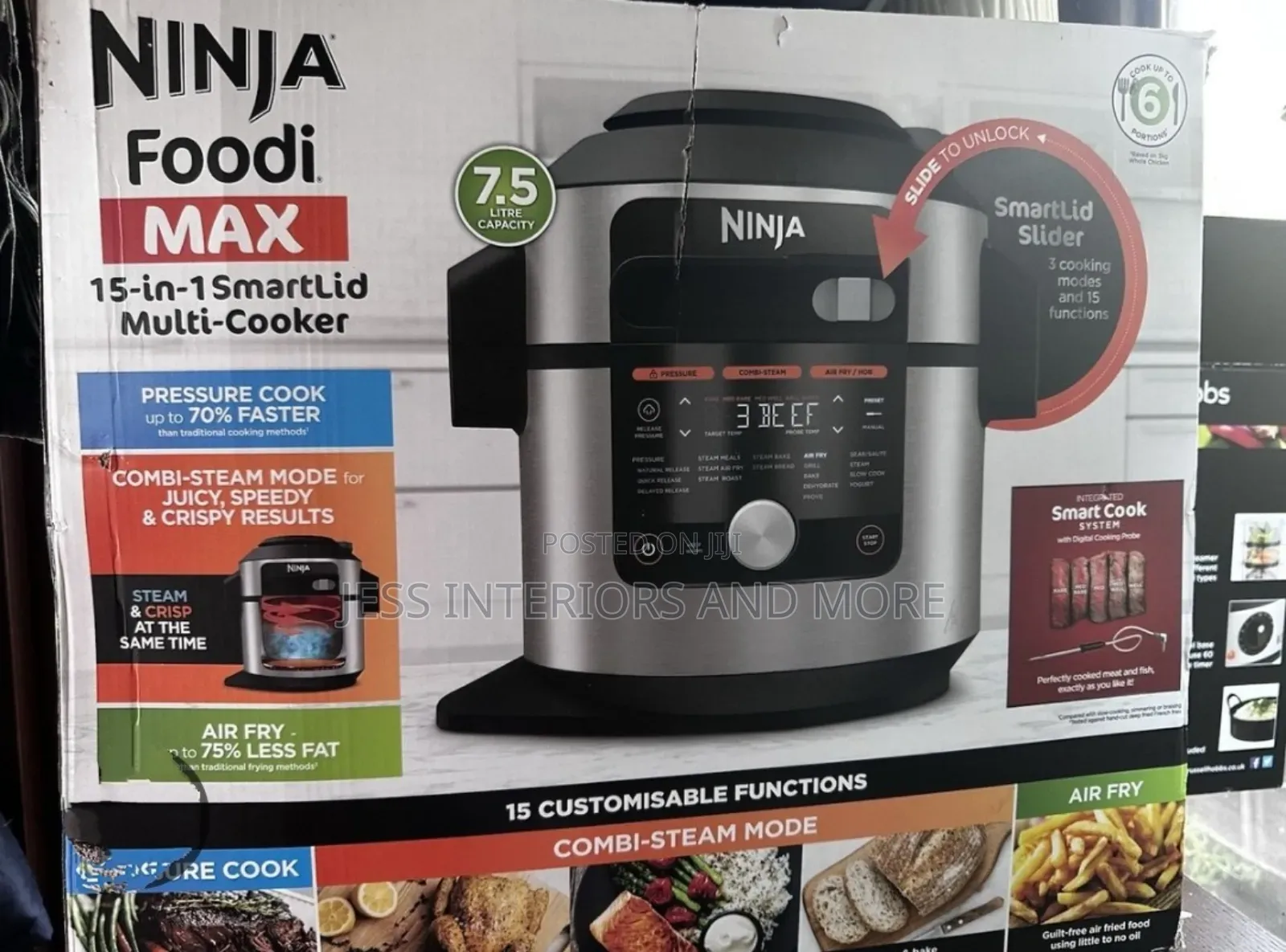 Ninja Foodi Max 15-in-1 Smartlid Multi-Cooker 7.5l Ol750uk