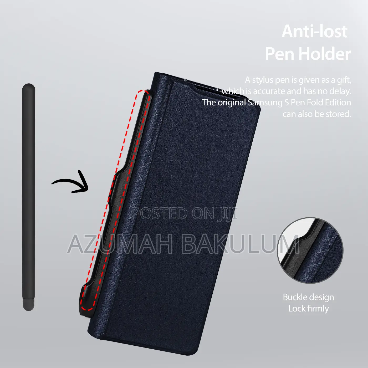 Samsung Galaxy Z Fold 7 Brill Leather Flip Case With S Pen