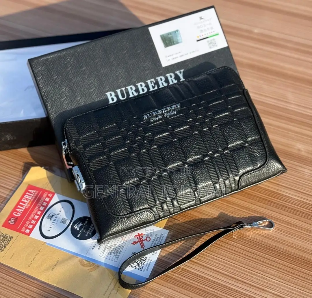 Burberry Mens Lock Clutches Bag
