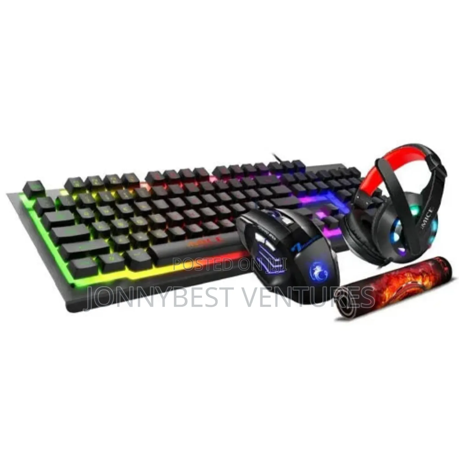 4in1 Gaming Combo Keyboard, Mouse, Headset, Mouse Pad