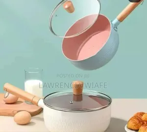 Nonstick Banku/Milk Pan With Glass Lid