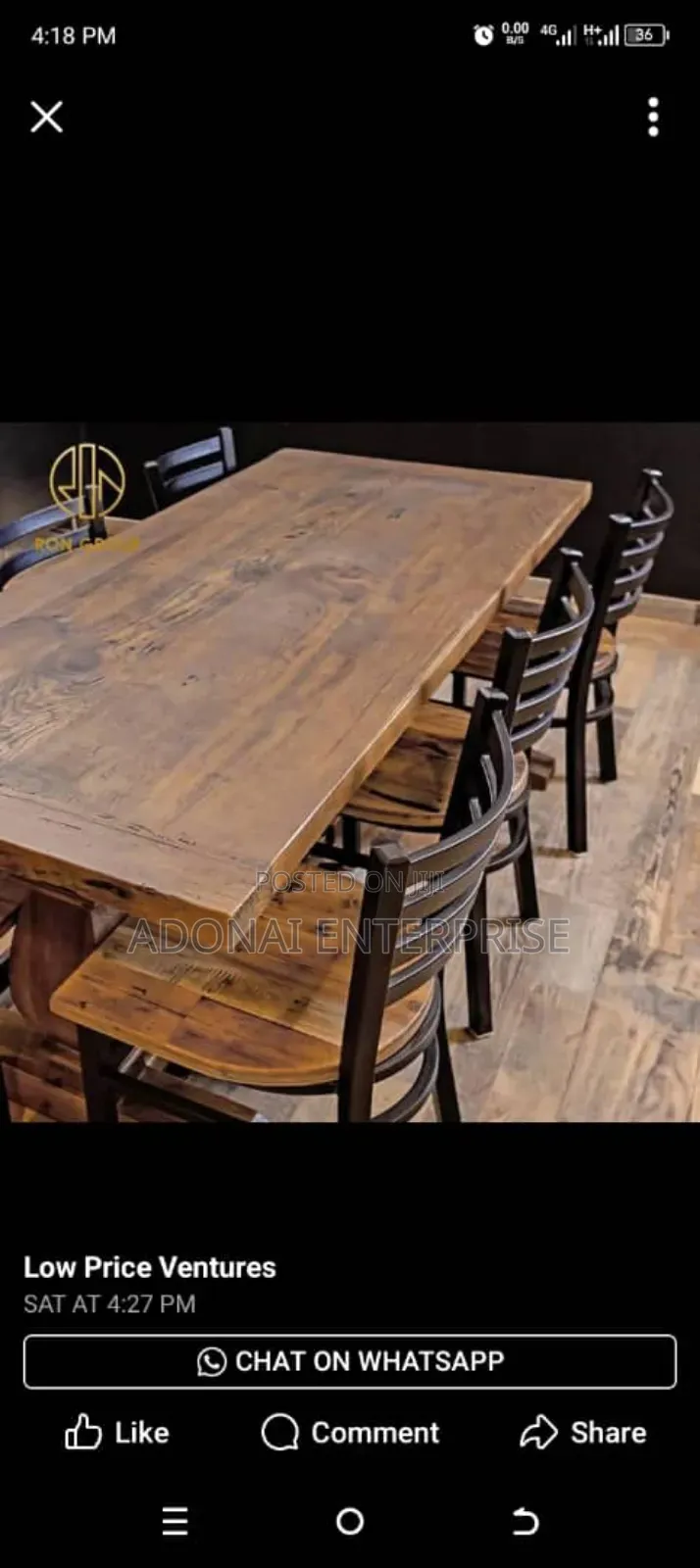 Restaurants Dining Set Pre-Order Only