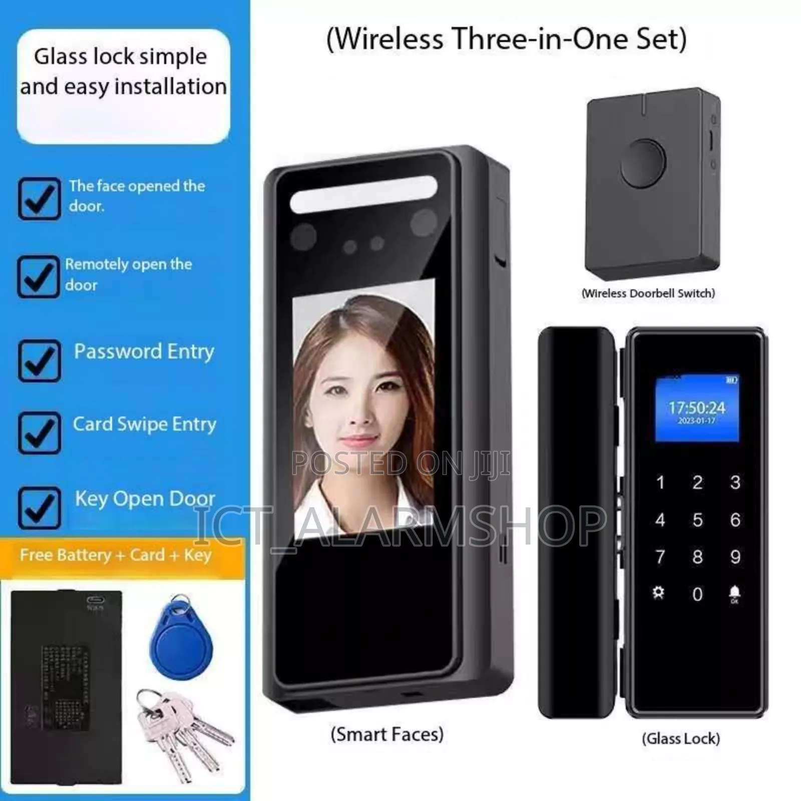 Wireless Facial Door Access Control Lock
