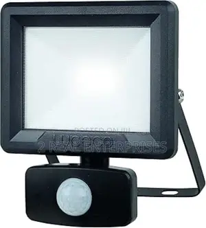 Luceco Led Eco Slimline Floodlight With Pir Sensor, 20 Watts, Black