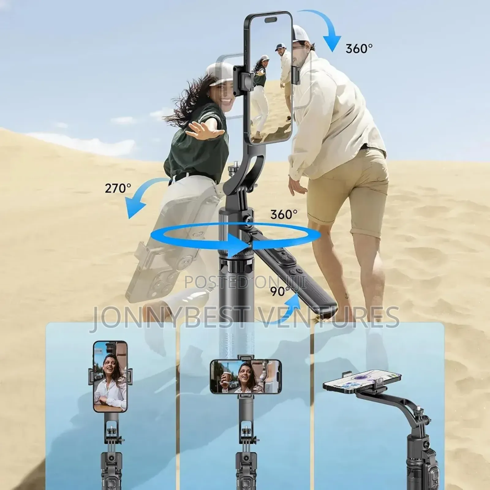 Professional C17 Selfie Stick Ai Face Tracker