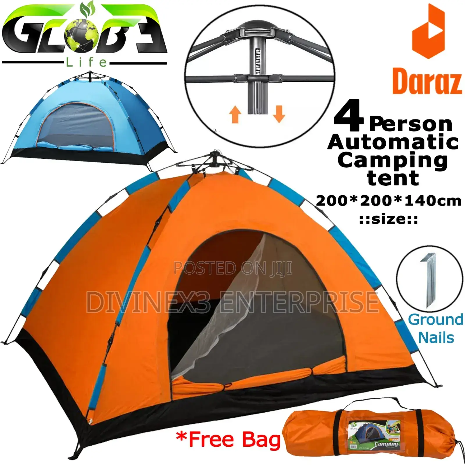 4 Person Automatic Camping Tent