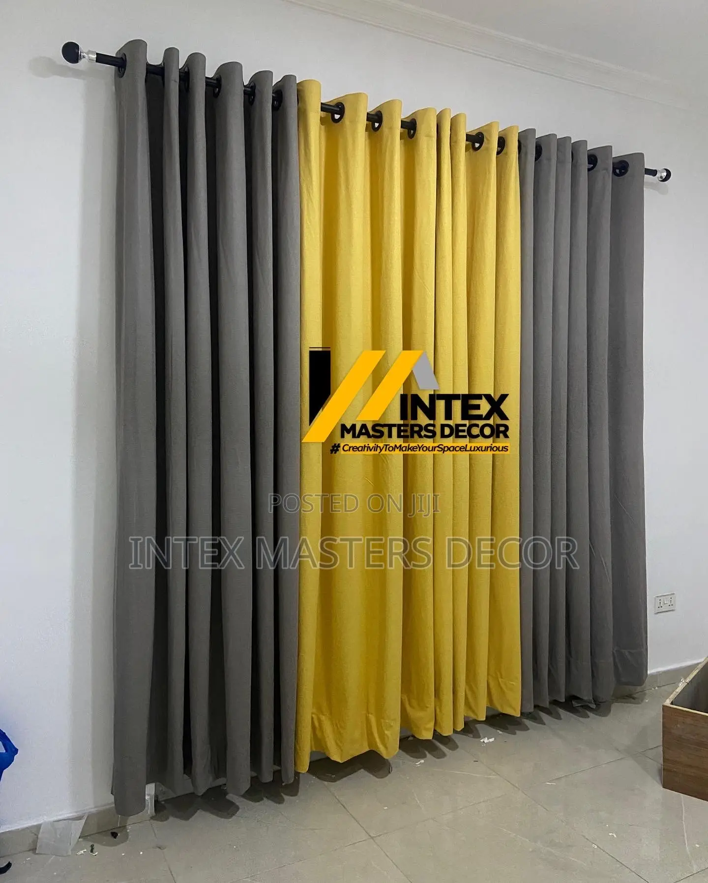 Grey and Yellow Curtains
