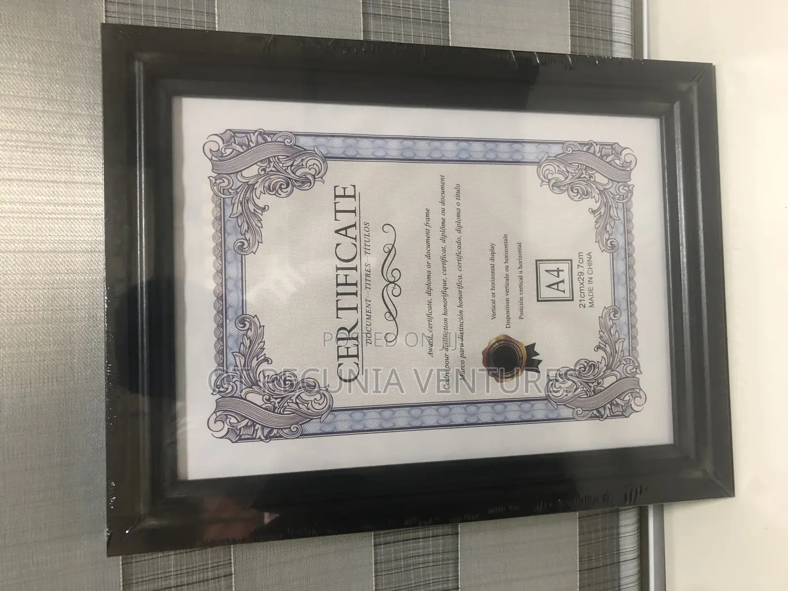 A4 Picture Frame Black Color