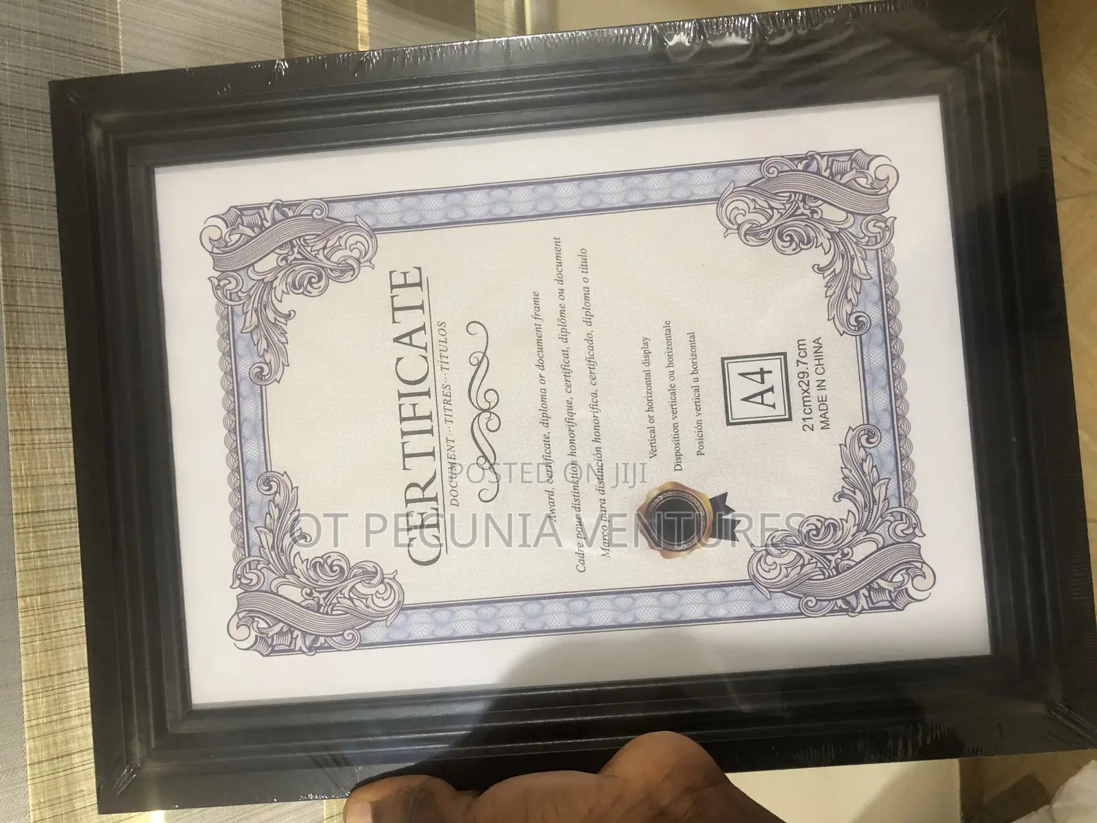 A4 Picture Frame Black Color