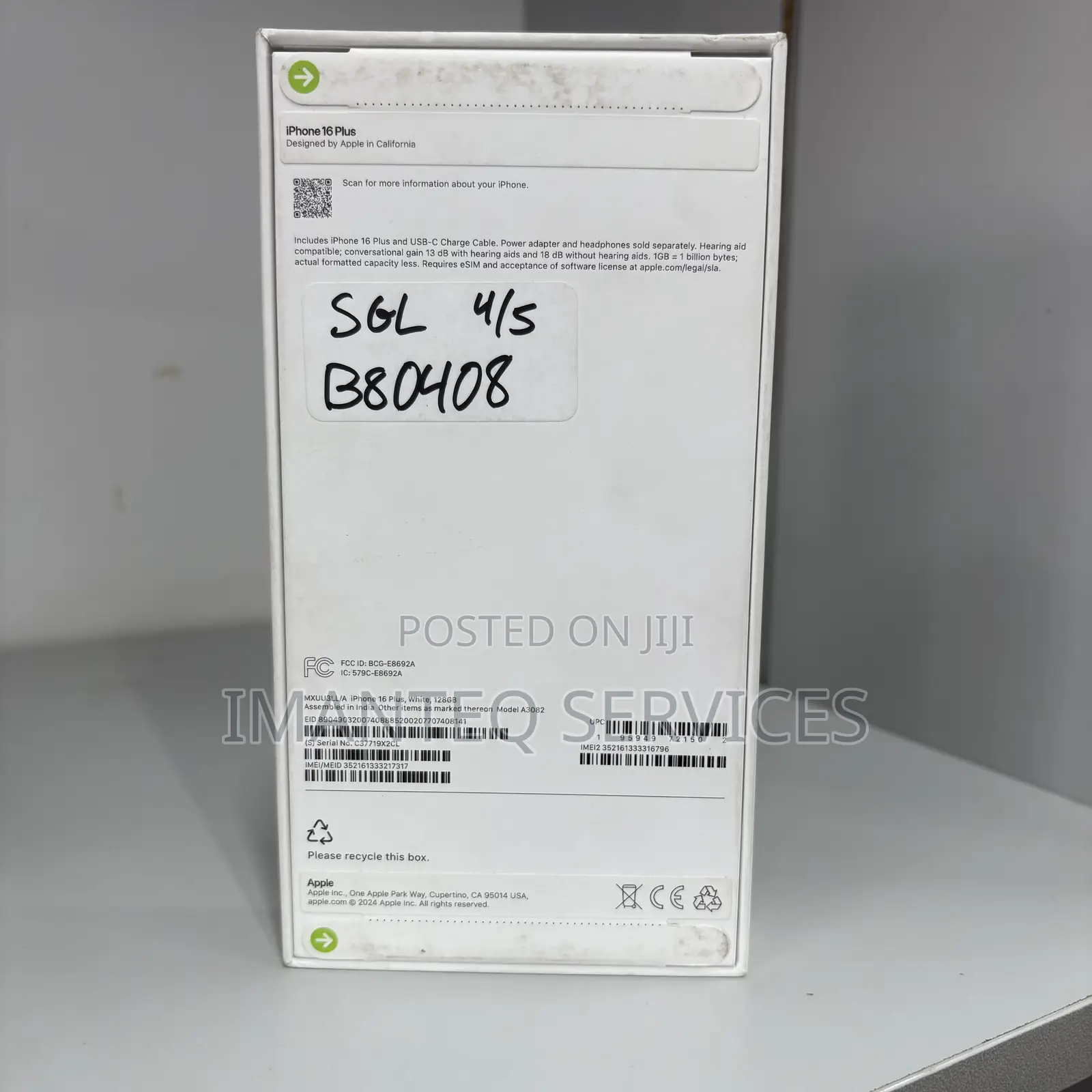 New Apple iPhone 16 Plus 128 GB White
